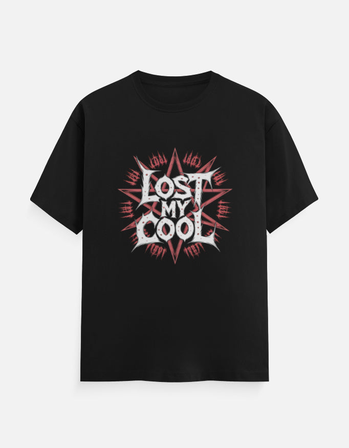 Lost My Cool Graphic - Unisex Classic Crew T-Shirt in black - front view #color_black