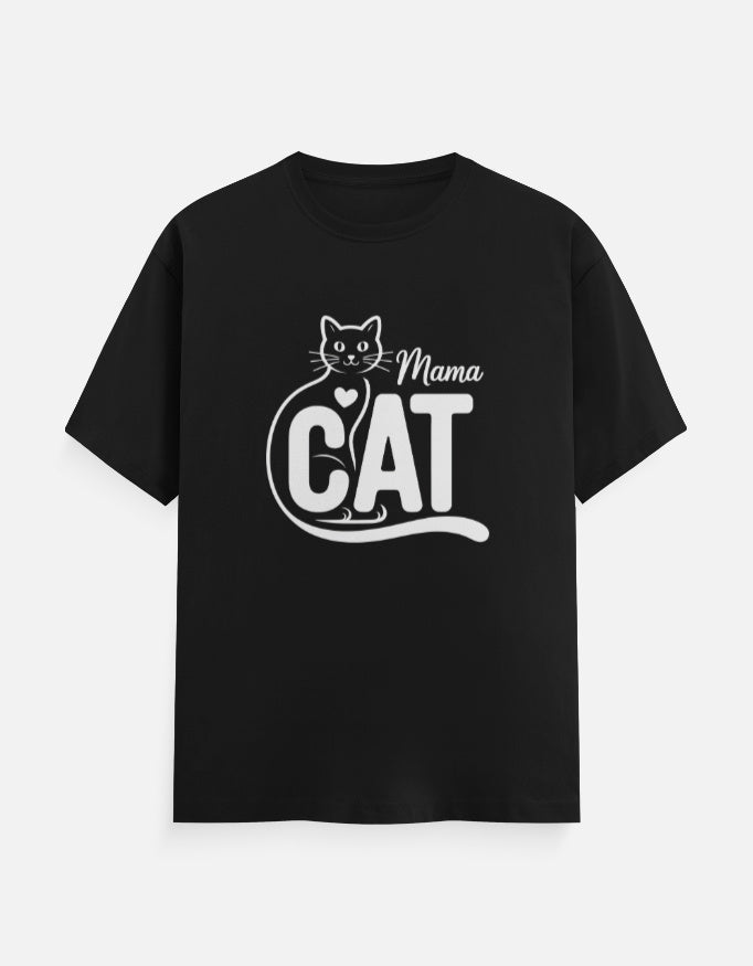 Cat Graphic - Unisex Classic Crew T-Shirt in black - front view #color_black