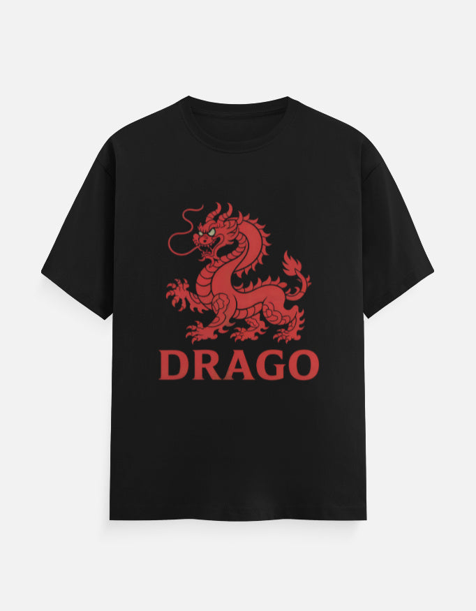 Dragon Design - Unisex Classic Crew T-Shirt in black - front view #color_black