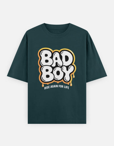 Bad boy graphic - Unisex Oversized Classic T-Shirt in petrol blue - front view #color_petrol-blue
