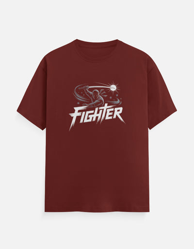 Ninja Fighter And Sword Graphic - Unisex Classic Crew T-Shirt in brick red - front view #color_brick-red