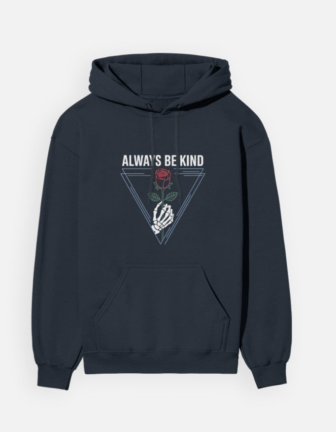 Flower Graphic - Unisex Hoodie in navy blue - front view #color_navy-blue