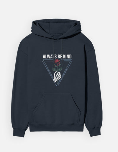 Flower Graphic - Unisex Hoodie in navy blue - front view #color_navy-blue