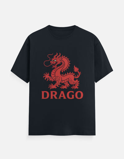 Dragon Design - Unisex Classic Crew T-Shirt in navy blue - front view #color_navy-blue