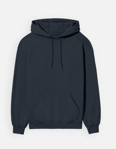 Plain - Unisex Hoodie in navy blue - front view #color_navy-blue