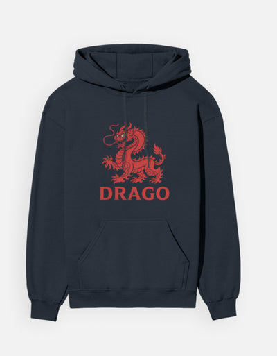 Dragon Minimal Graphic - Unisex Hoodie in navy blue - front view #color_navy-blue