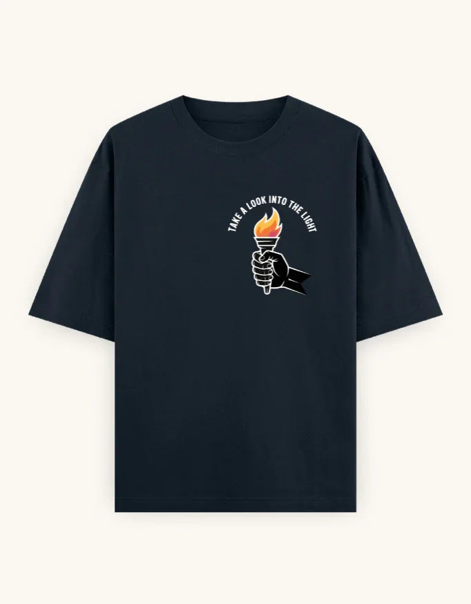 Ghost - Unisex Oversized Classic T-Shirt in navy blue - front view #color_navy-blue