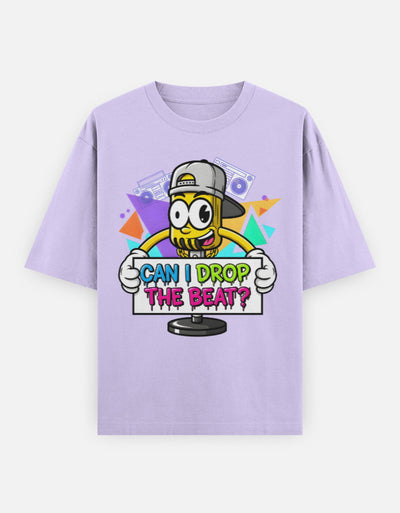 Disco Dance Mike Graphic - Unisex Oversized Classic T-Shirt in lavender - front view #color_lavender