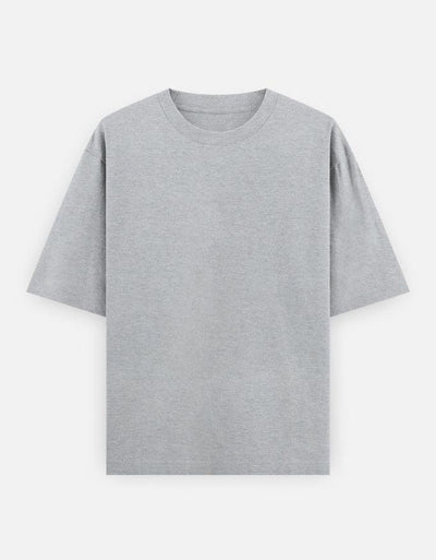Plain - Unisex Oversized Classic T-Shirt in grey melange - front view  #color_grey-melange