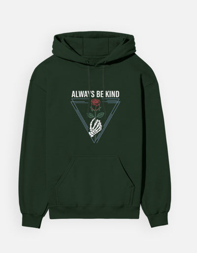Flower Graphic - Unisex Hoodie in bottle green - front view #color_bottle-green