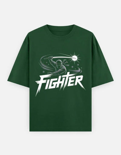 Ninja Fighter Cobra - Unisex Oversized Classic T-Shirt in bottle green - front view #color_bottle-green