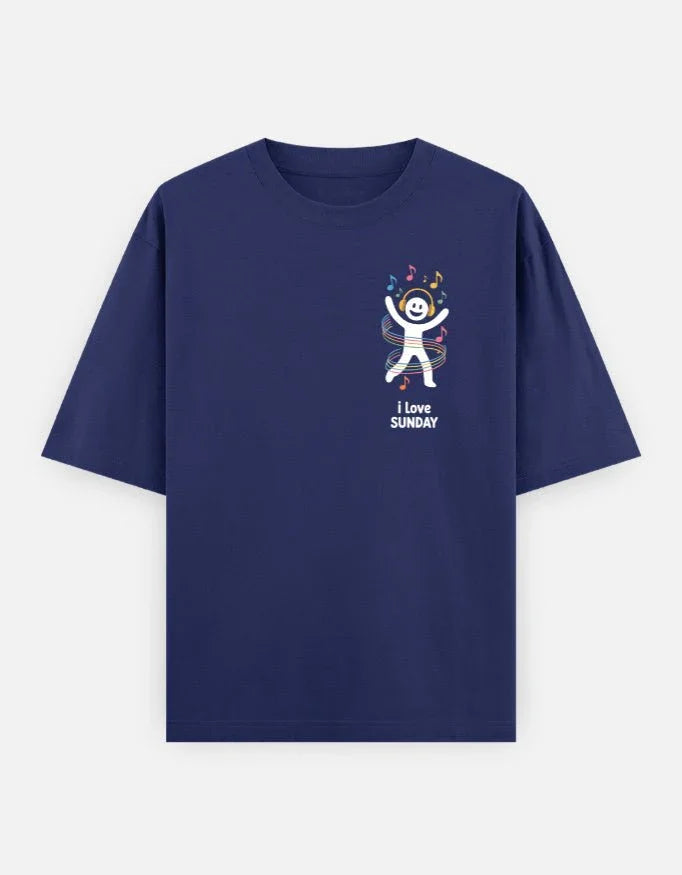 Days - Unisex Oversized Classic T-Shirt in royal blue - front view #color_royal-blue