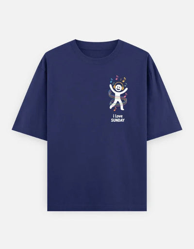 Days - Unisex Oversized Classic T-Shirt in royal blue - front view #color_royal-blue