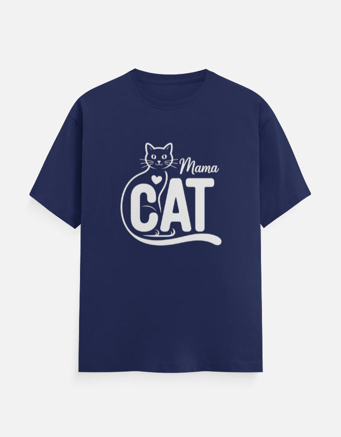 Cat Graphic - Unisex Classic Crew T-Shirt in royal blue - front view #color_royal-blue