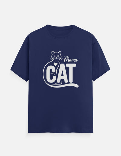 Cat Graphic - Unisex Classic Crew T-Shirt in royal blue - front view #color_royal-blue