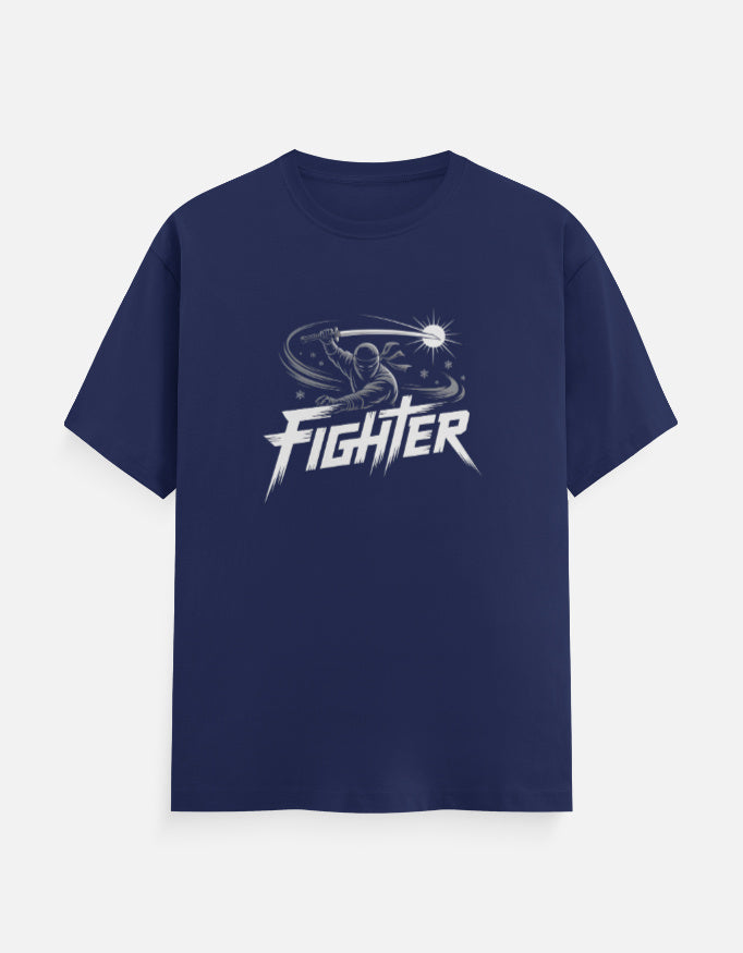 Ninja Fighter And Sword Graphic - Unisex Classic Crew T-Shirt in royal blue - front view #color_royal-blue