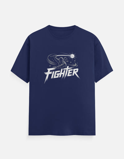 Ninja Fighter And Sword Graphic - Unisex Classic Crew T-Shirt in royal blue - front view #color_royal-blue