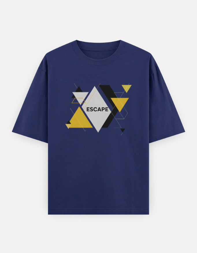 Escape Design - Unisex Oversized Classic T-Shirt in royal blue - front view #color_royal-blue