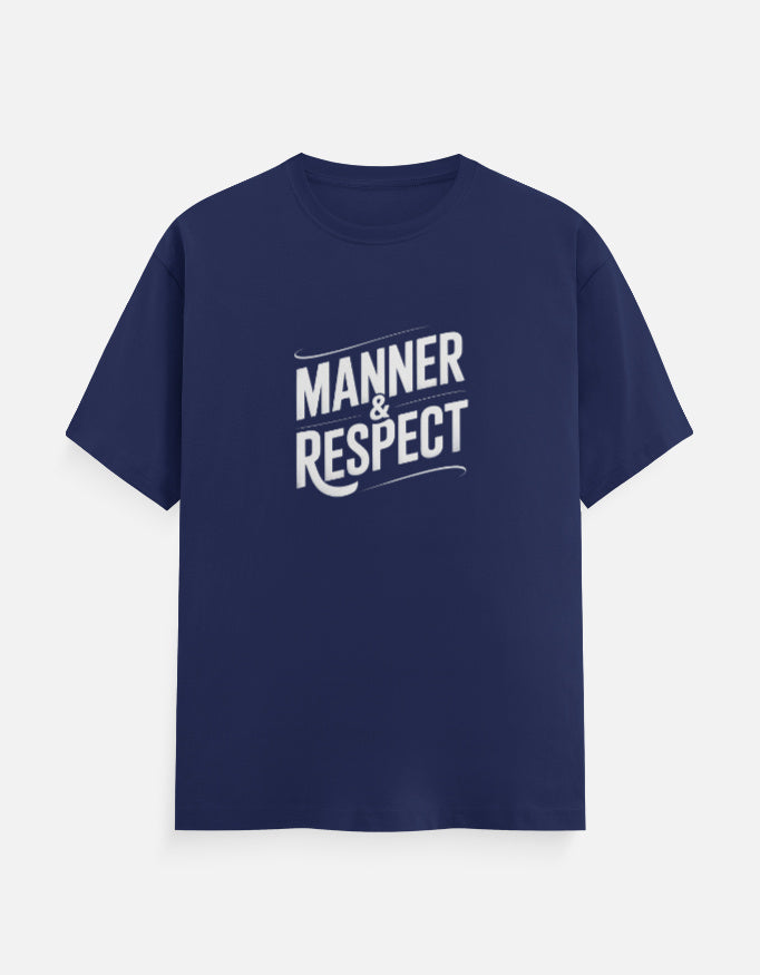 Manner And Respect Graphic - Unisex Classic Crew T-Shirt in royal blue - front view #color_royal-blue