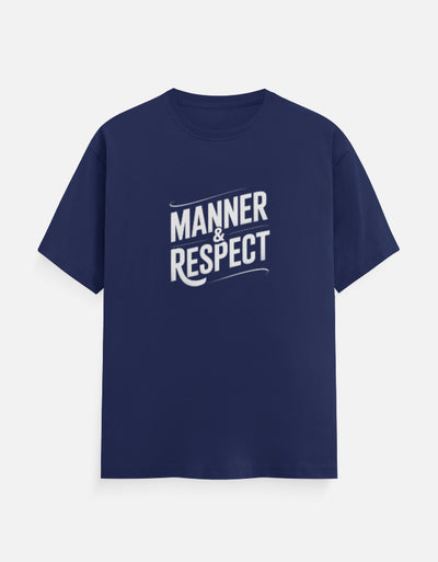 Manner And Respect Graphic - Unisex Classic Crew T-Shirt in royal blue - front view #color_royal-blue