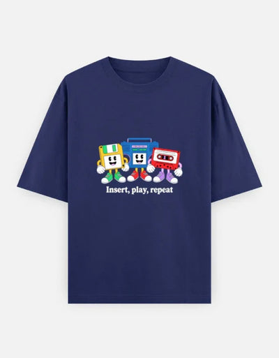 memory graphic - Unisex Oversized Classic T-Shirt in royal blue - front view #color_royal-blue
