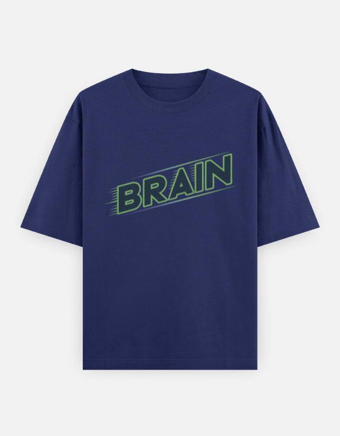Brain - Unisex Oversized Classic T-Shirt in royal blue - front view #color_royal-blue