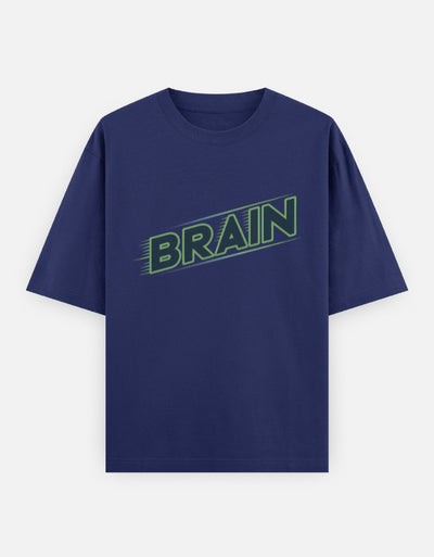 Brain - Unisex Oversized Classic T-Shirt in royal blue - front view #color_royal-blue