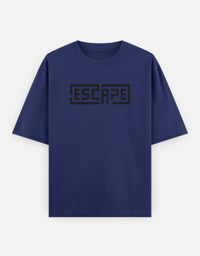 Escape Text Graphic - Unisex Oversized Classic T-Shirt in royal blue - front view #color_royal-blue