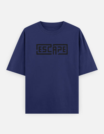 Escape Text Graphic - Unisex Oversized Classic T-Shirt in royal blue - front view #color_royal-blue