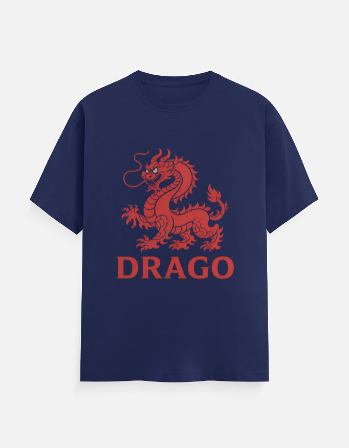 Dragon Design - Unisex Classic Crew T-Shirt in royal blue - front view #color_royal-blue