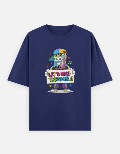 Disco Dance Graphic - Unisex Oversized Classic T-Shirt in royal blue - front view #color_royal-blue