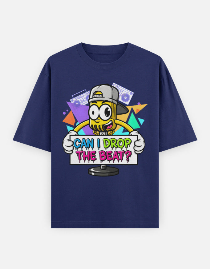 Disco Dance Mike Graphic - Unisex Oversized Classic T-Shirt in royal blue - front view #color_royal-blue