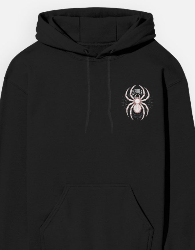 Spider's Graphic - Unisex Hoodie in black - front view #color_black