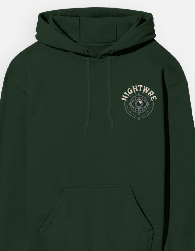 Eye-see the unseen - Unisex Hoodie in bottle green - front view #color_bottle-green
