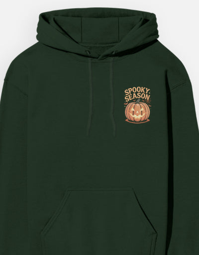 Halloween Minimum Graphic - Unisex Hoodie in bottle green - front view #color_bottle-green