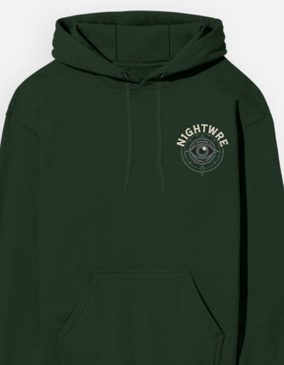 Eye-see the unseen - Unisex Hoodie in bottle green - front view #color_bottle-green