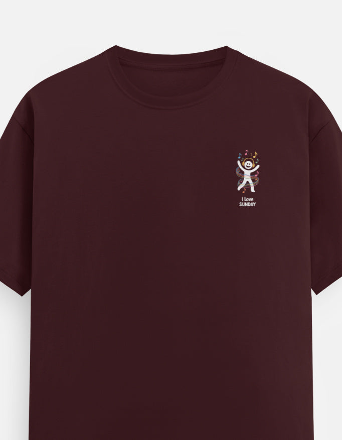 Mood of the days Graphic - Unisex Classic Crew T-Shirt in maroon - front view #color_maroon