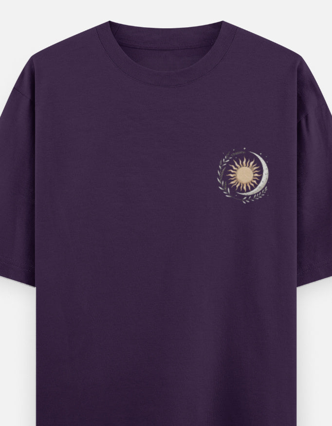 Moon-Ship - Unisex Oversized Classic T-Shirt in purple - front view #color_purple