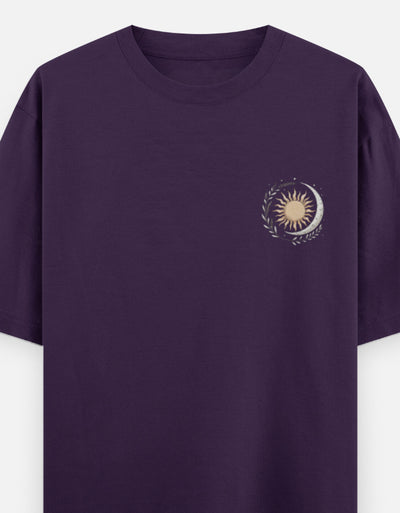 Moon-Ship - Unisex Oversized Classic T-Shirt in purple - front view #color_purple