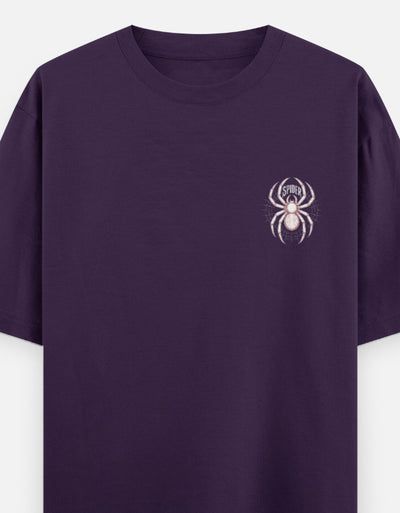 Spider Graphic - Unisex Oversized Classic T-Shirt in purple - front view #color_purple