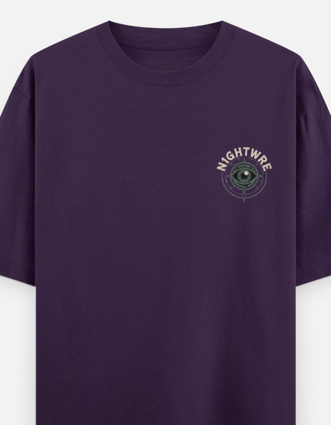 Eye See The Unseen Graphic - Unisex Oversized Classic T-Shirt in purple - front view #color_purple