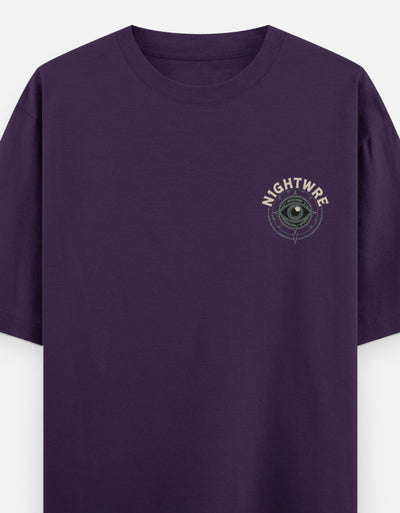 Eye See The Unseen Graphic - Unisex Oversized Classic T-Shirt in purple - front view #color_purple