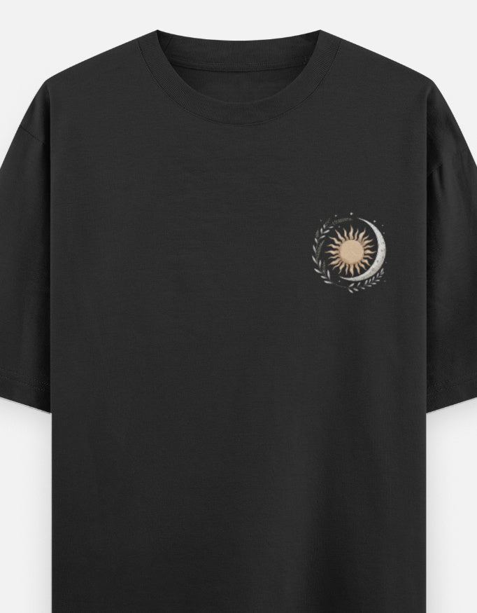 Moon-Ship - Unisex Oversized Classic T-Shirt in black - front view #color_black