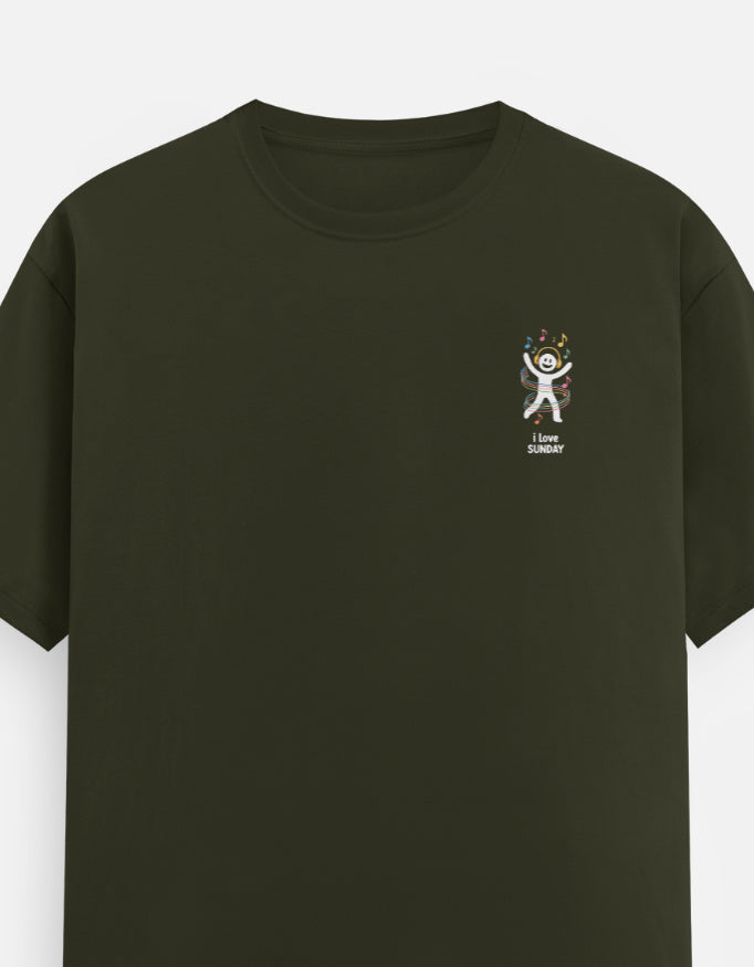 Mood of the days Graphic - Unisex Classic Crew T-Shirt in olive green - front view #color_olive-green