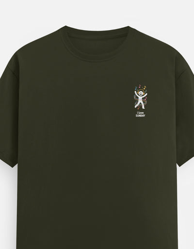 Mood of the days Graphic - Unisex Classic Crew T-Shirt in olive green - front view #color_olive-green
