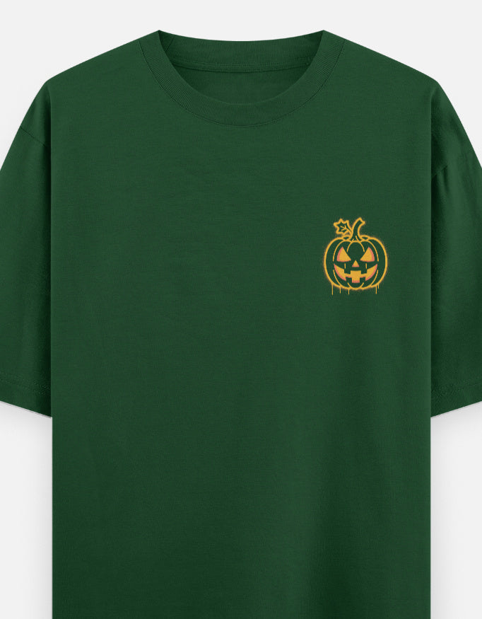 Halloween Season Graphic - Unisex Oversized Classic T-Shirt in bottle green - front view #color_bottle-green