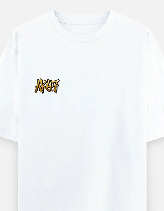 AK47 Gun - Unisex Oversized Classic T-Shirt in white - front view #color_white