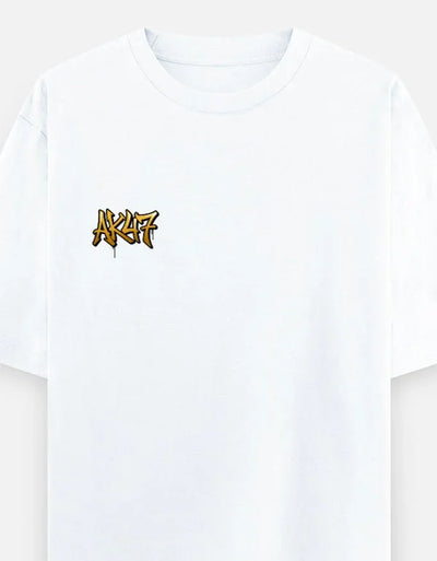AK47 Gun - Unisex Oversized Classic T-Shirt in white - front view #color_white