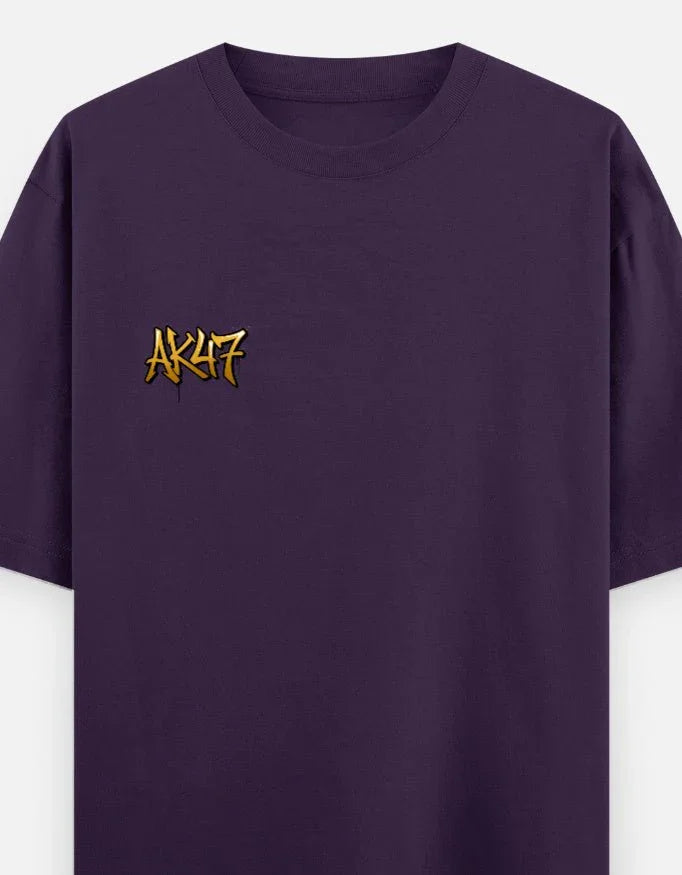 AK47 Gun - Unisex Oversized Classic T-Shirt in purple - front view #color_purple