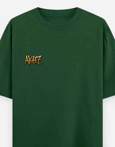 AK47 Gun - Unisex Oversized Classic T-Shirt in bottle green - front view #color_bottle-green